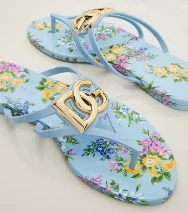 Dolce & Gabbana Floral thong sandals | Thumbnail 4