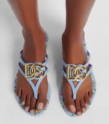 Dolce & Gabbana Floral thong sandals | Thumbnail 5
