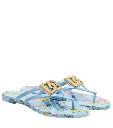 Dolce & Gabbana Floral thong sandals | Thumbnail 1