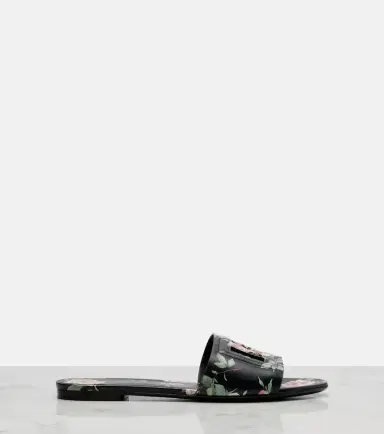 Dolce & Gabbana DG floral leather slides | Thumbnail 4