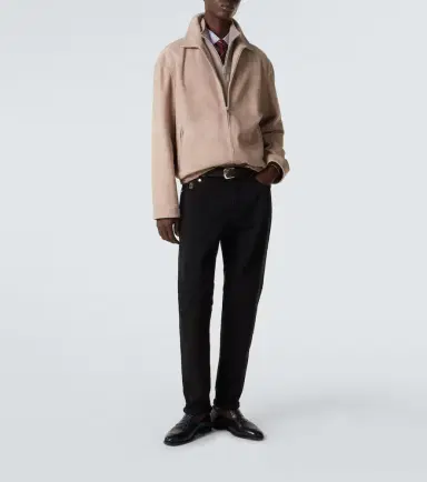 Brunello Cucinelli Suede blouson jacket | Thumbnail 2 Brunello Cucinelli Suede blouson jacket | Thumbnail 2