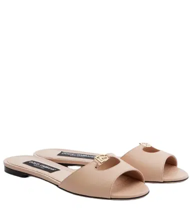 Dolce & Gabbana DG leather slides | Thumbnail 1