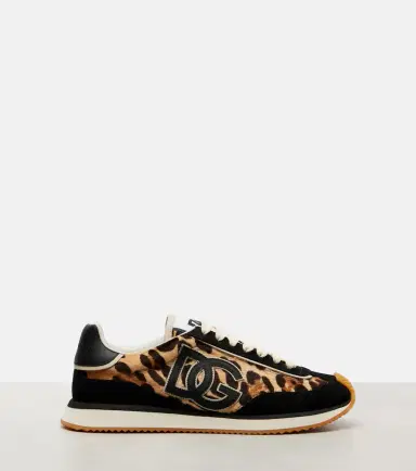 Dolce & Gabbana DG Cushion calf hair and suede sneakers | Thumbnail 3