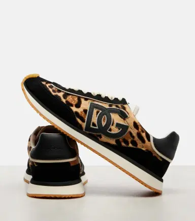 Dolce & Gabbana DG Cushion calf hair and suede sneakers | Thumbnail 4