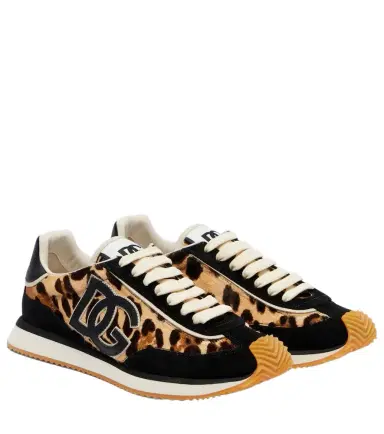 Dolce & Gabbana DG Cushion calf hair and suede sneakers | Thumbnail 1