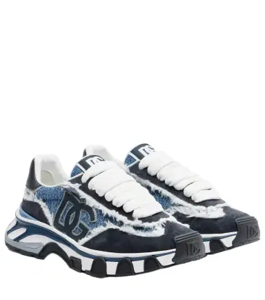 Dolce & Gabbana Runner distressed denim sneakers | Thumbnail 1 Dolce & Gabbana Runner distressed denim sneakers | Thumbnail 1