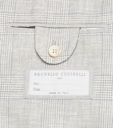 Brunello Cucinelli Checked double-breasted wool blazer | Thumbnail 2 Brunello Cucinelli Checked double-breasted wool blazer | Thumbnail 2