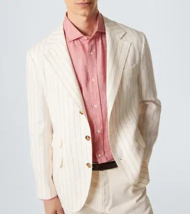 Brunello Cucinelli Chalk stripe linen twill blazer | Thumbnail 5 Brunello Cucinelli Chalk stripe linen twill blazer | Thumbnail 5