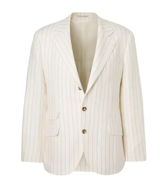 Chalk stripe linen twill blazer