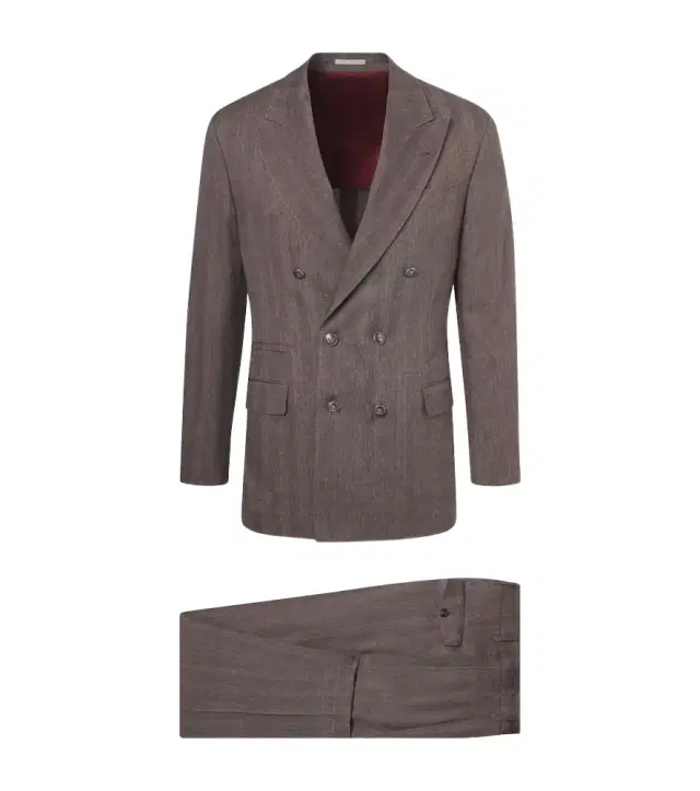 Brunello Cucinelli Herringbone linen and wool suit