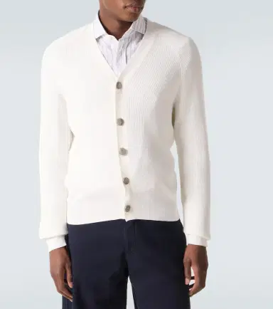 Brunello Cucinelli Ribbed-knit cotton cardigan | Thumbnail 3 Brunello Cucinelli Ribbed-knit cotton cardigan | Thumbnail 3