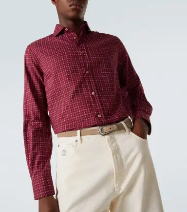 Brunello Cucinelli Printed cotton shirt | Thumbnail 2