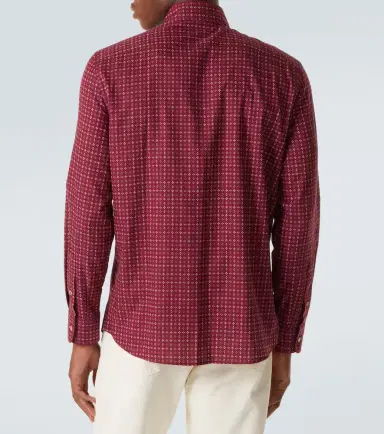Brunello Cucinelli Printed cotton shirt | Thumbnail 3
