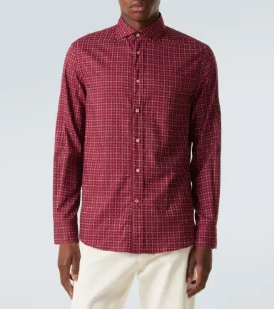 Brunello Cucinelli Printed cotton shirt | Thumbnail 5