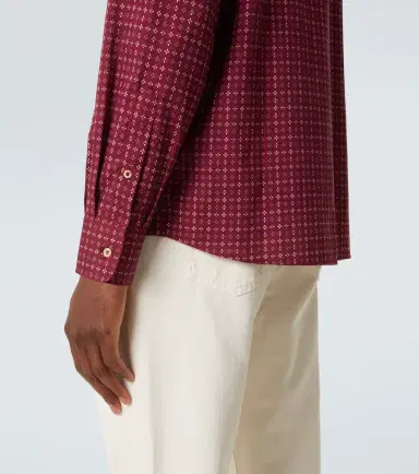 Brunello Cucinelli Printed cotton shirt | Thumbnail 6