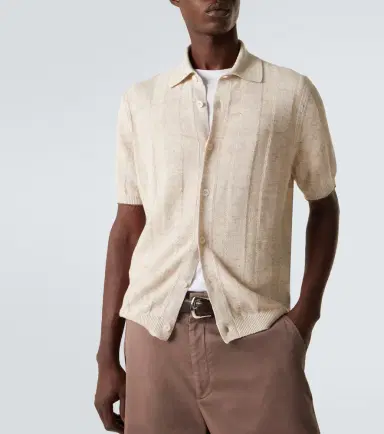 Brunello Cucinelli Linen and cotton polo sweater | Thumbnail 2 Brunello Cucinelli Linen and cotton polo sweater | Thumbnail 2