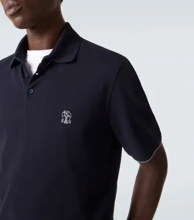 Brunello Cucinelli Embroidered cotton piqué polo shirt | Thumbnail 3 Brunello Cucinelli Embroidered cotton piqué polo shirt | Thumbnail 3