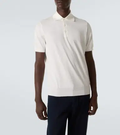 Brunello Cucinelli Cotton piqué polo shirt | Thumbnail 3