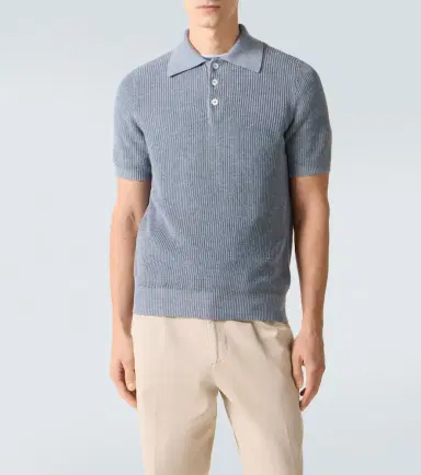 Brunello Cucinelli Linen and cotton polo shirt | Thumbnail 5 Brunello Cucinelli Linen and cotton polo shirt | Thumbnail 5