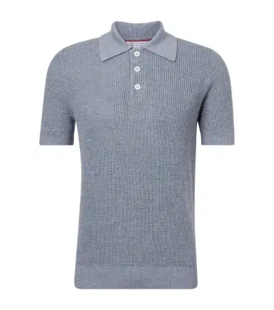 Brunello Cucinelli Linen and cotton polo shirt | Thumbnail 1 Brunello Cucinelli Linen and cotton polo shirt | Thumbnail 1