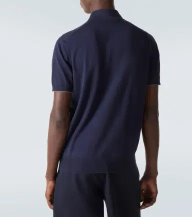 Brunello Cucinelli Embroidered cotton piqué polo shirt | Thumbnail 6