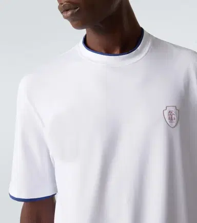 Brunello Cucinelli Logo cotton jersey T-shirt | Thumbnail 4
