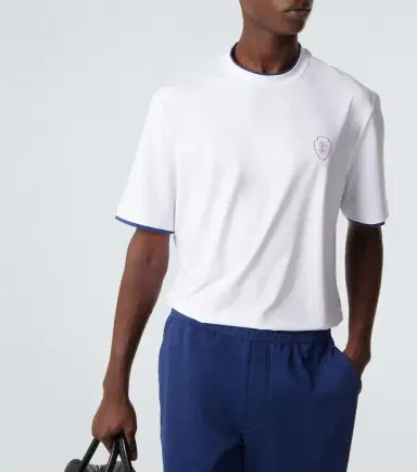 Brunello Cucinelli Logo cotton jersey T-shirt | Thumbnail 5