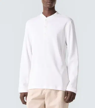 Brunello Cucinelli Cotton and silk Henley shirt | Thumbnail 5