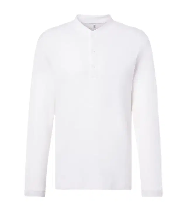 Brunello Cucinelli Cotton and silk Henley shirt