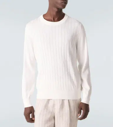 Brunello Cucinelli Ribbed-knit cotton sweater | Thumbnail 3