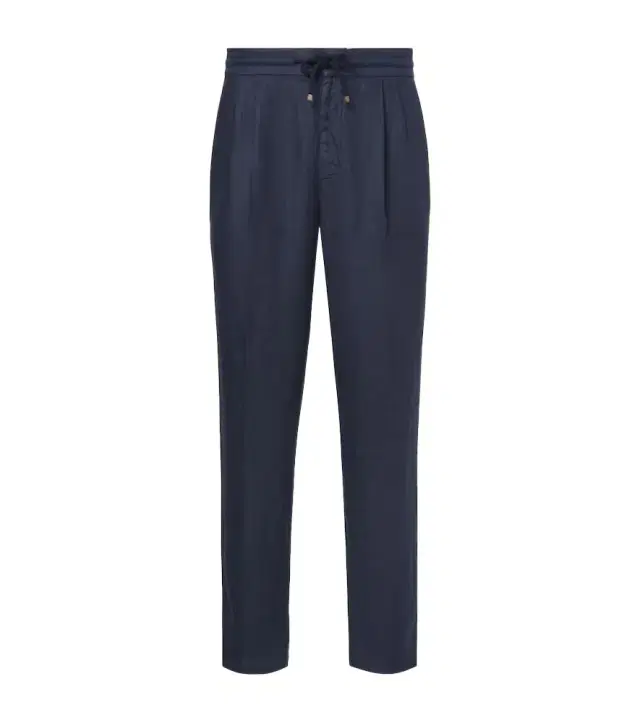Linen gabardine tapered pants