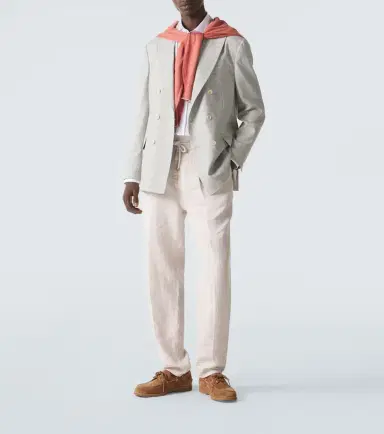Brunello Cucinelli Linen tapered pants | Thumbnail 2