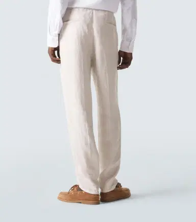 Brunello Cucinelli Linen tapered pants | Thumbnail 3