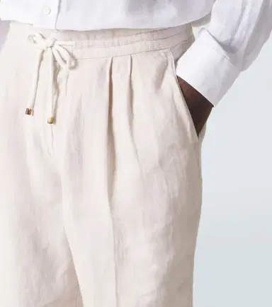 Brunello Cucinelli Linen tapered pants | Thumbnail 4