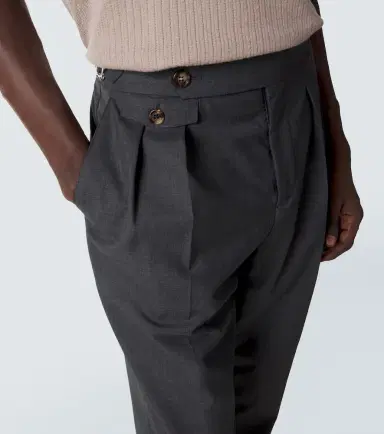 Brunello Cucinelli Virgin wool straight pants | Thumbnail 4 Brunello Cucinelli Virgin wool straight pants | Thumbnail 4