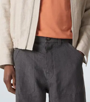 Brunello Cucinelli Linen straight pants | Thumbnail 5