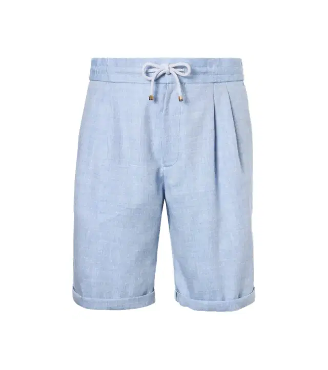 Linen and wool Bermuda shorts