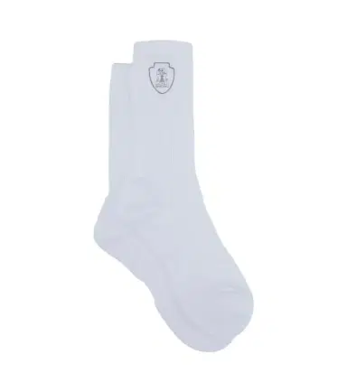 Brunello Cucinelli Logo ribbed-knit cotton-blend socks | Thumbnail 1