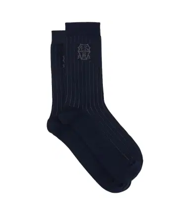 Brunello Cucinelli Logo ribbed-knit cotton socks | Thumbnail 1
