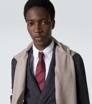 Brunello Cucinelli Striped silk tie | Thumbnail 2
