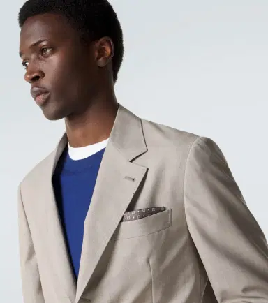 Brunello Cucinelli Silk pocket square | Thumbnail 2