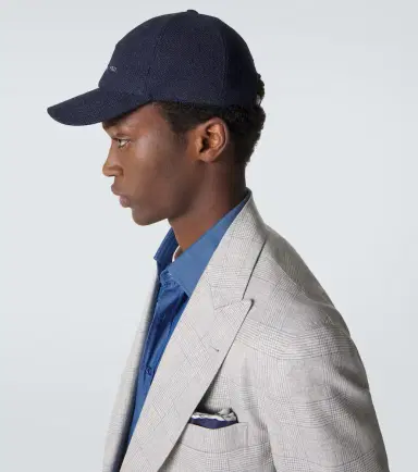 Brunello Cucinelli Logo silk, linen, and wool baseball cap | Thumbnail 3 Brunello Cucinelli Logo silk, linen, and wool baseball cap | Thumbnail 3