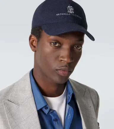 Brunello Cucinelli Logo silk, linen, and wool baseball cap | Thumbnail 4 Brunello Cucinelli Logo silk, linen, and wool baseball cap | Thumbnail 4