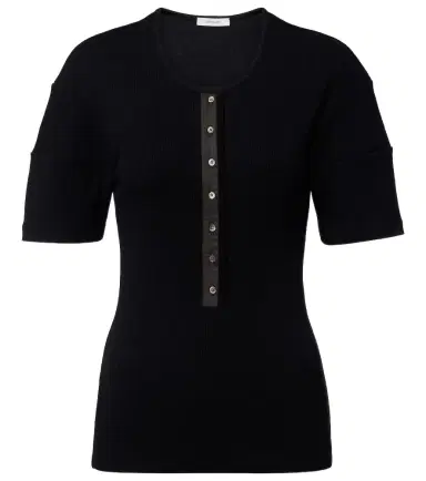 Lemaire Cotton and linen Henley shirt | Thumbnail 1 Lemaire Cotton and linen Henley shirt | Thumbnail 1