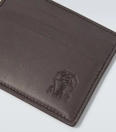 Brunello Cucinelli Logo debossed leather card holder | Thumbnail 2