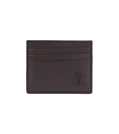 Brunello Cucinelli Logo debossed leather card holder | Thumbnail 1