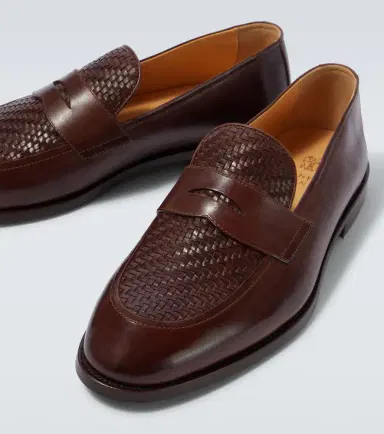 Brunello Cucinelli Woven leather penny loafers | Thumbnail 2 Brunello Cucinelli Woven leather penny loafers | Thumbnail 2