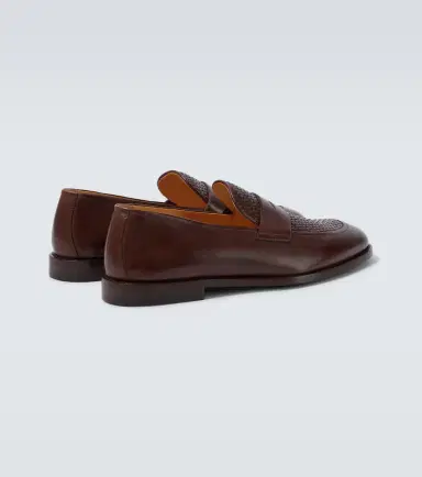 Brunello Cucinelli Woven leather penny loafers | Thumbnail 3 Brunello Cucinelli Woven leather penny loafers | Thumbnail 3