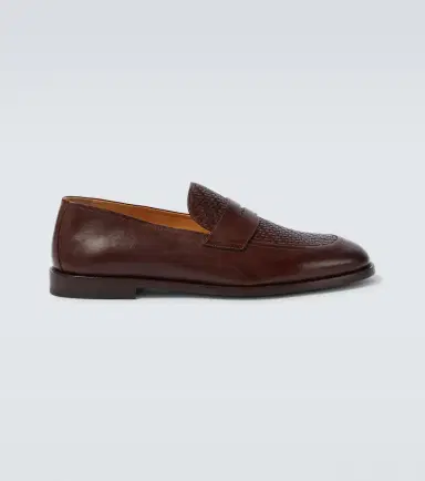 Brunello Cucinelli Woven leather penny loafers | Thumbnail 5 Brunello Cucinelli Woven leather penny loafers | Thumbnail 5