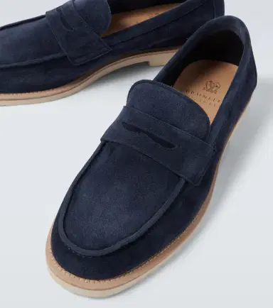 Brunello Cucinelli Suede penny loafers | Thumbnail 3 Brunello Cucinelli Suede penny loafers | Thumbnail 3